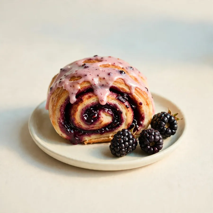 Mora and cream cheese bun
